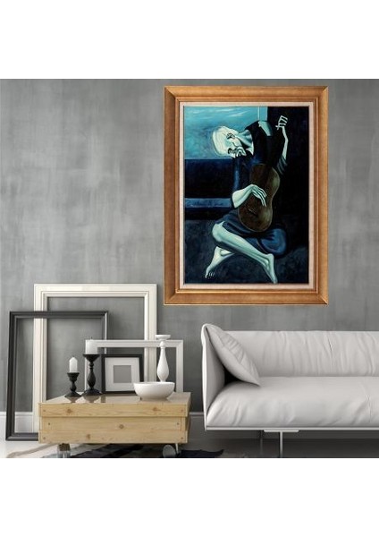 Altın Çerçeveli Paspartulu Tablo KL3102