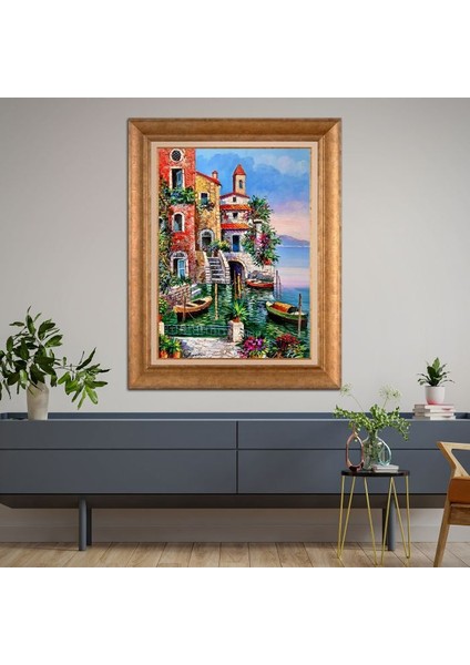 Altın Çerçeveli Paspartulu Tablo KL1802