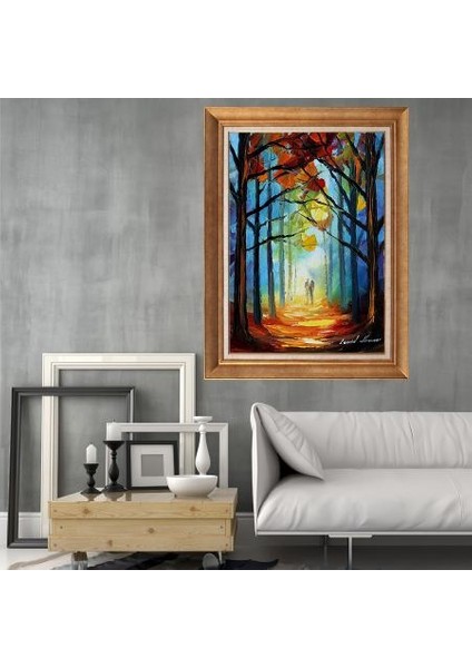 Altın Çerçeveli Paspartulu Tablo KL2988