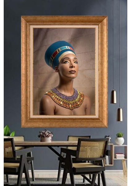 Altın Çerçeveli Paspartulu Tablo KL124