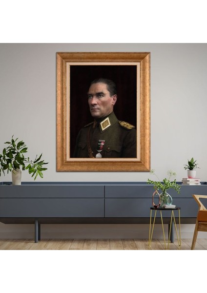 Altın Çerçeveli Paspartulu Tablo KL3699