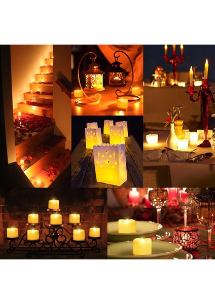 12 Adet 11 cm LED Işıklı Pilli Mum Ledli Mum Tea Light Işıklı Dumansız Alevli Sarı Pilli LED Mum fırsatları