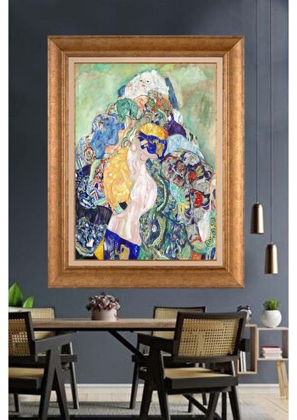 Altın Çerçeveli Paspartulu Tablo KL40