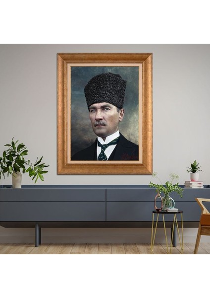 Altın Çerçeveli Paspartulu Tablo KL3398