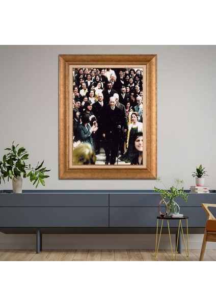 Altın Çerçeveli Paspartulu Tablo KL3478