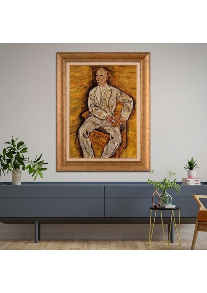 Altın Çerçeveli Paspartulu Tablo KL1673