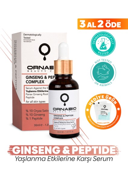 Gınseng & Peptıde Yaşlanma Etkilerine Karşı Serum