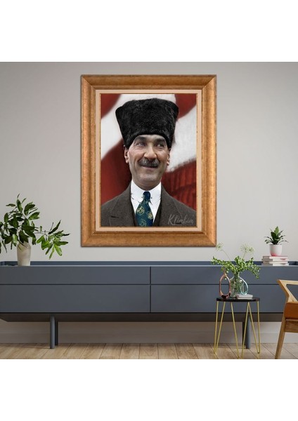 Altın Çerçeveli Paspartulu Tablo KL3289