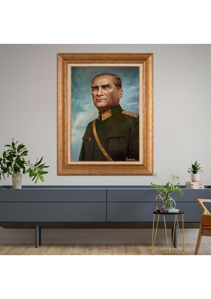 Altın Çerçeveli Paspartulu Tablo KL3368