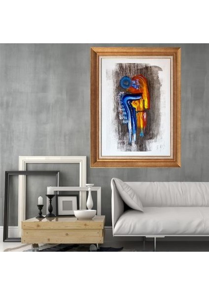 Altın Çerçeveli Paspartulu Tablo KL3108