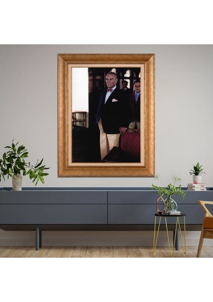 Altın Çerçeveli Paspartulu Tablo KL3281