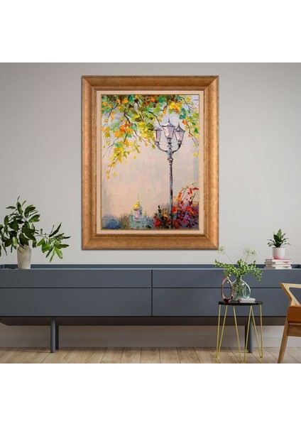 Altın Çerçeveli Paspartulu Tablo KL2040