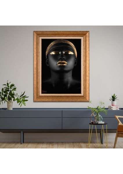 Altın Çerçeveli Paspartulu Tablo KL1678