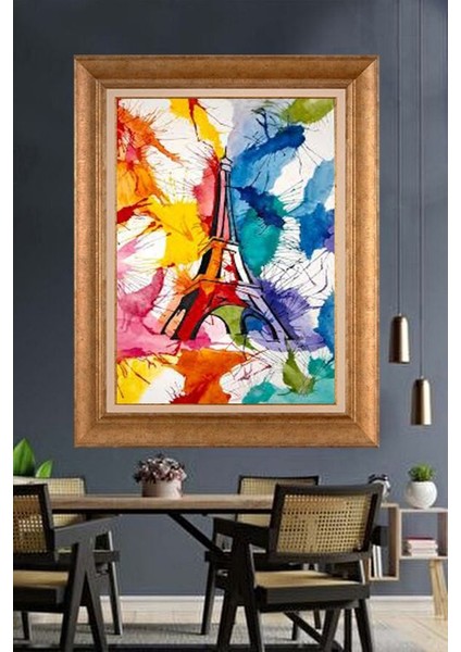 Altın Çerçeveli Paspartulu Tablo KL557