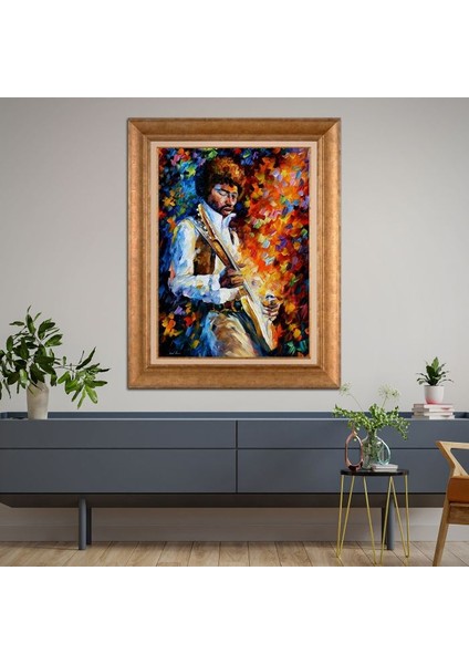 Altın Çerçeveli Paspartulu Tablo KL1893