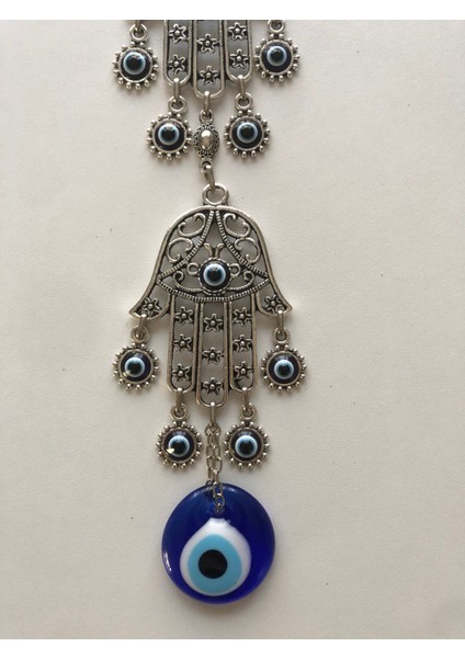 Zamak Döküm Üçlü Fatma Ana Bereket Eli Figürlü Nazarlık, Kapı Duvar Süsü
