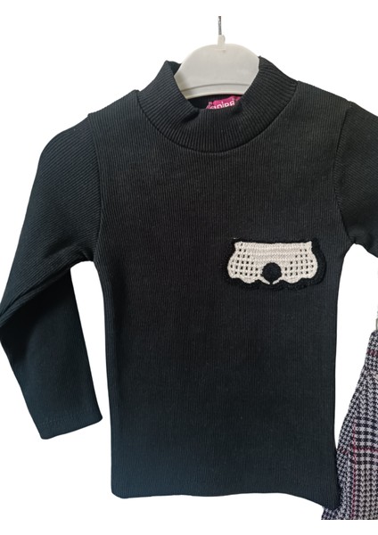 Kız Çocuk Ekose Etekli Bluz Alt Üst İkili Takım modelleri