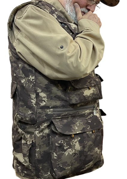 Long Bass Yelek Kahve Çöl Kamuflaj fırsatları