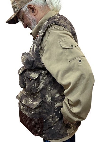 Long Bass Yelek Kahve Çöl Kamuflaj indirimleri