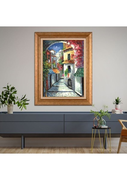 Altın Çerçeveli Paspartulu Tablo KL1852