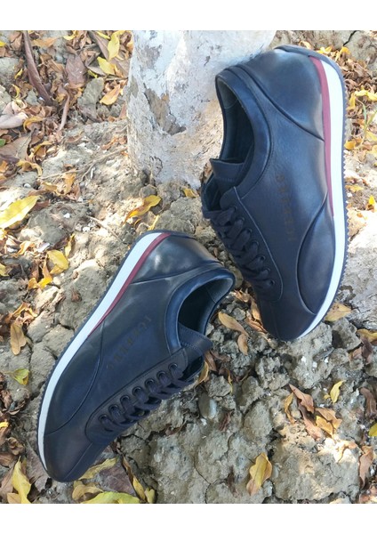 Bagsshoes PRX18029 Erkek Deri Smart Casual Lacivert Günlük Ayakkabı