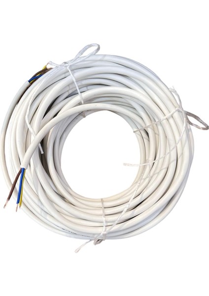 3x1,5 mm Cca Ttr Beyaz Renk Kauçuk Topraklı Seyyar Elektrik Kablosu