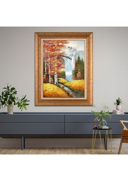 Altın Çerçeveli Paspartulu Tablo KL1619