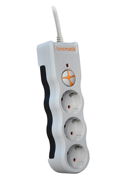 Tuncmatik Üçlü Enerji Akım Korumalı Priz Powersurge 3'lü 1,5 mt Kablolu