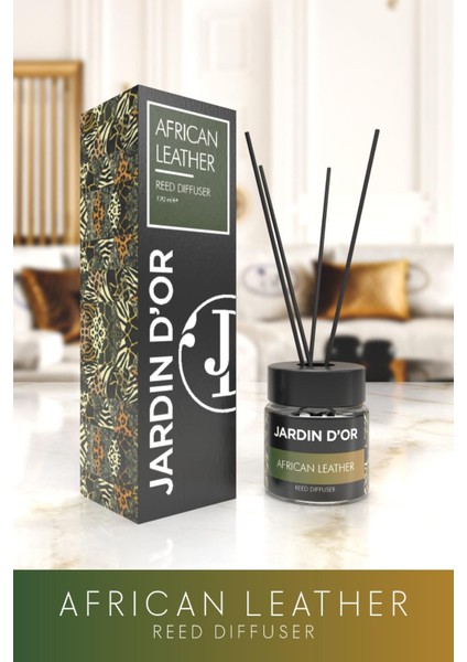 African Leather Lux Reed Diffuser 120 ml - Çubuklu Oda Kokusu