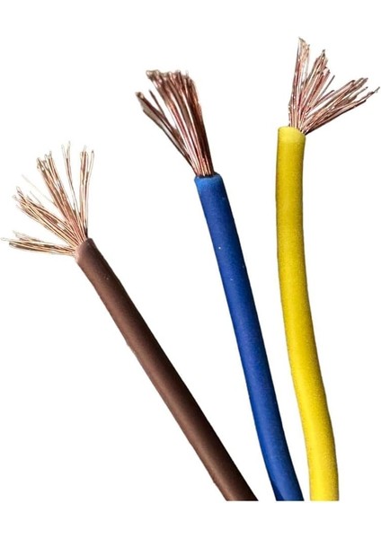 3x1,5 mm Cca Ttr Tekli Beyaz Renk Topraklı Kauçuk Seyyar Elektrik Kablosu