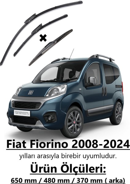 Fiat Fiorino 2008-2024 Ön ve Arka Muz Silecek Seti