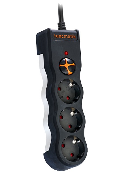 Tuncmatik Üçlü Enerji Akım Korumalı Priz Powersurge 3'lü 1,5 mt Kablolu modelleri