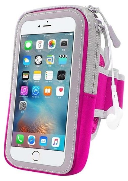 Telefon Tutucu Kol Bağlantılı Gri/pembe