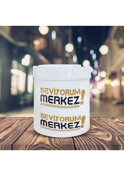 Behzat Ç Seviyorum Merkez Baskılı Küllük Seramik Kül TABLASI-7771