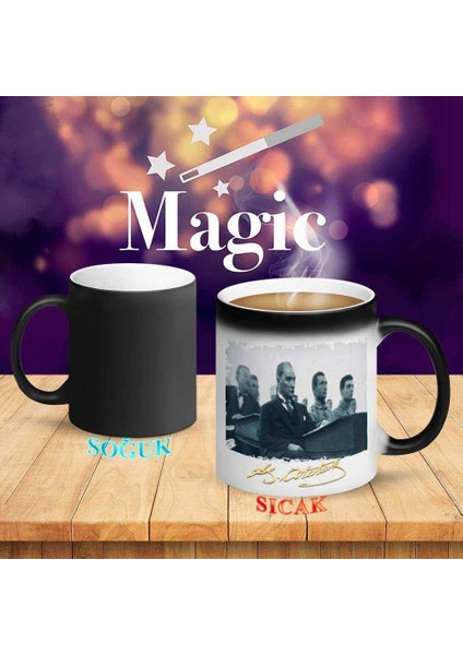 Atatürk'ün Dikkatli Dinlemesi Sihirli Kupa BARDAK-ATATURK746