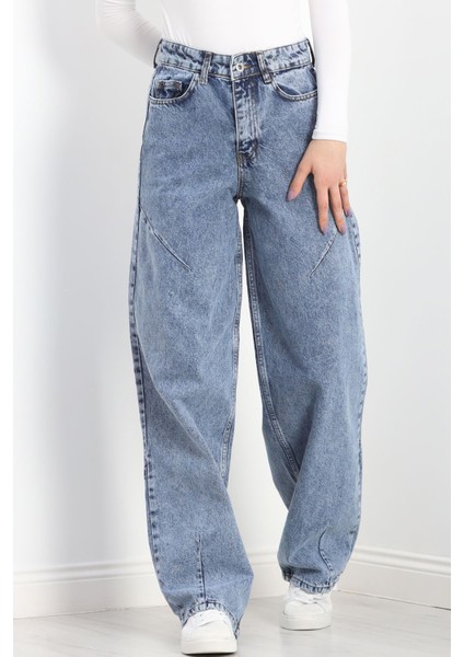 Baggy Jean Kot Pantolon Mavi - 20891.1184.