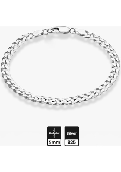 5mm Gurmet 925 Ayar Gümüş Bileklik