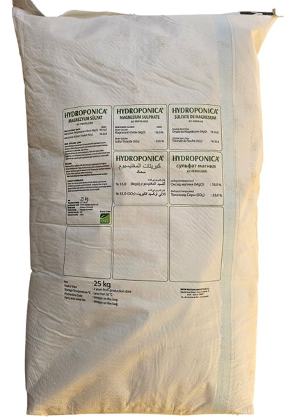 Magnezyum Sülfat Hydroponica Bitki Yeşillendirici Mganezyum ve Kükürtlü Gübre 25KG