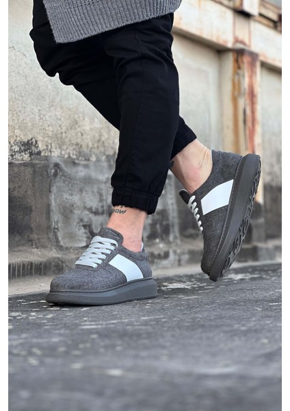 WG011 Gri Süet Erkek Casual Ayakkabı