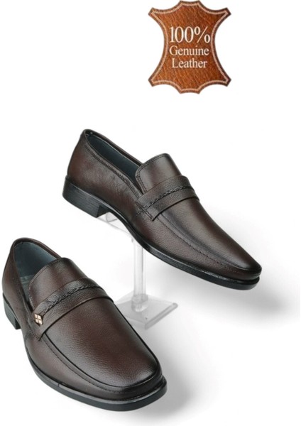 DRT62425 Hakiki Ince Kaymaz Taban Klasik Erkek Ayakkabısı Siyah