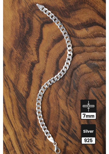 7mm Gurmet 925 Ayar Gümüş Bileklik modelleri