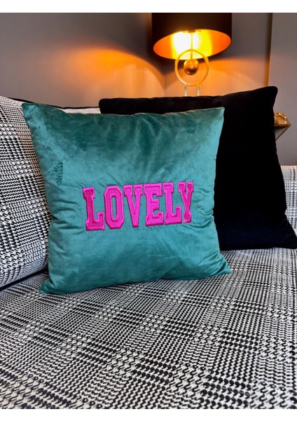 Lovely Nakış Işlemeli Kırlent Kılıfı Yeşil fiyatları