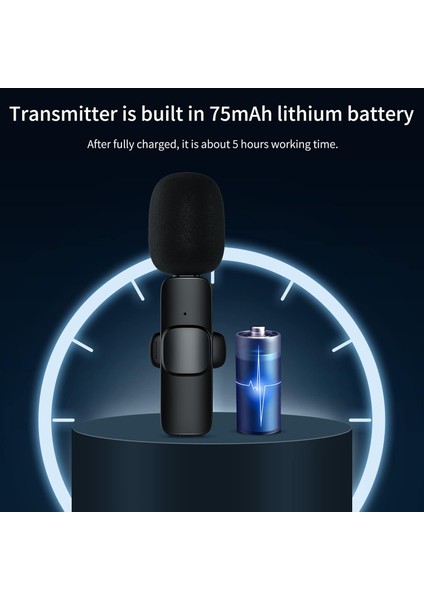 K9 Kablosuz Type-C, Samsung, Android Cihazlar, Yaka Mikrofonu 2'li, Vlog Mikrofonu, Video Çekim Mikrofonu, Podcast Mikrofonu, indirimleri