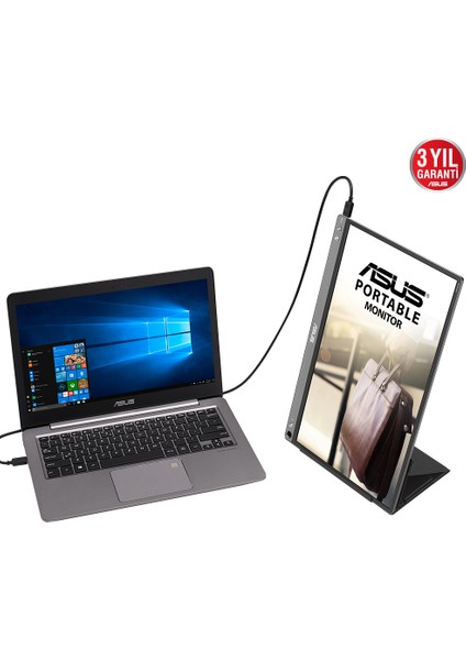 Zenscreen MB16ACE 15.6 IPS 1920X1080 5ms Usb-C 3yıl Mat Ekran , Usb-C To A Adaptor, Dusuk Mavı Isık Tasınabılır USB Monıtor