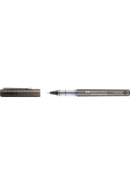 Faber-Castell Tintenroller Free Ink Needle 0,7mm Schwarz – Dokumentenecht Mit Sichtfenster Für Tintenstand