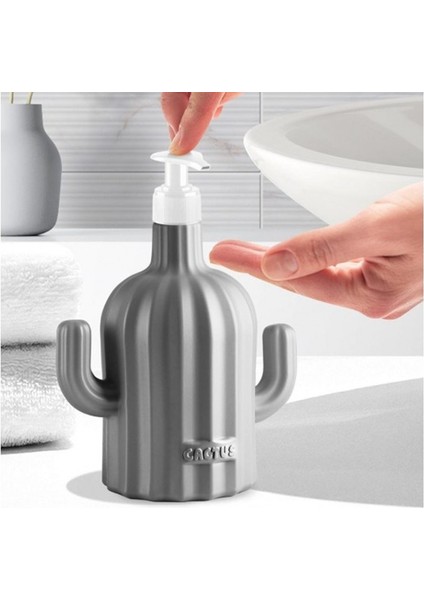 1000ML Kaktüs Tasarımlı Sıvı Sabunluk - Şık ve Hijyenik Banyo Aksesuarı