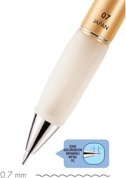 Deep Mek. Kursun Klm 07MM Metalık Asıl Altın modelleri