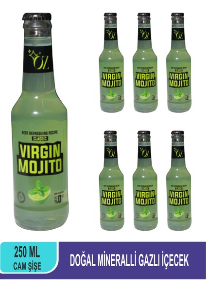 Mojito Limon-Nane Aromalı Doğal Mineralli Gazlı Içecek 6 x 250 ml