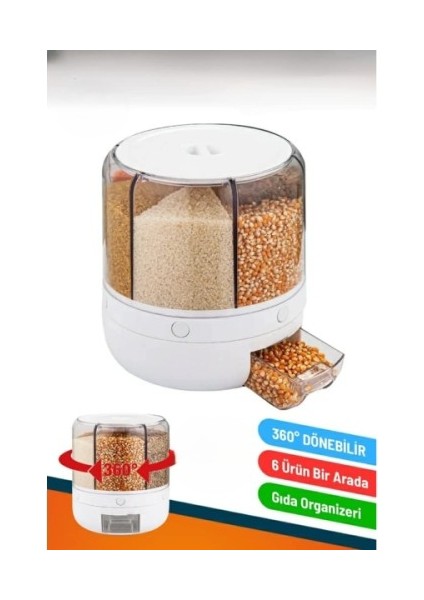 360° Dönebilir 10 Litre Gıda Organizeri modelleri