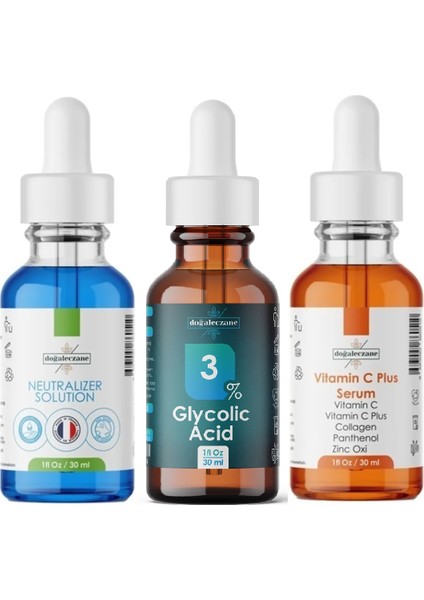 Göz Çevresi Kırışıklıkları Glikolik Asit %3 Set Glikolik Asit Peelingi 90 ml
